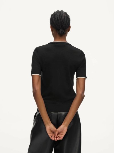 KARL LAGERFELD - ESSENTIAL MERINO WOOL SSLV TEE