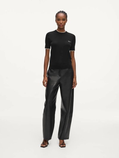 KARL LAGERFELD - ESSENTIAL MERINO WOOL SSLV TEE