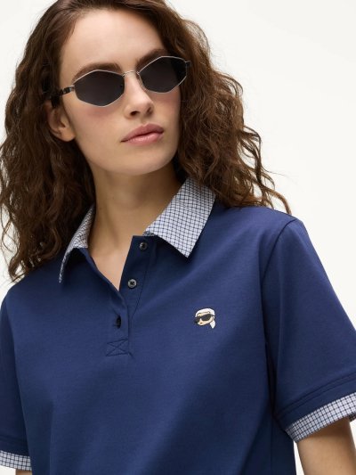 KARL LAGERFELD - IKON FABRIC MIX POLO