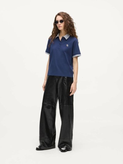 KARL LAGERFELD - IKON FABRIC MIX POLO