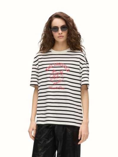 KARL LAGERFELD - IKON C MUSE STRIPE T-SHIRT