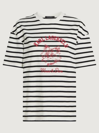 KARL LAGERFELD - IKON C MUSE STRIPE T-SHIRT