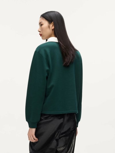 KARL LAGERFELD - SIGNATURE HEM POLO SWEATSHIRT