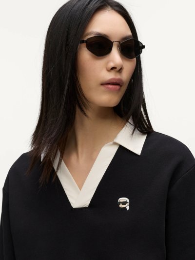 KARL LAGERFELD - IKON FABRIC MIX SWEATSHIRT