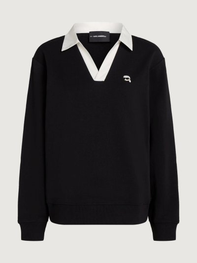 KARL LAGERFELD - IKON FABRIC MIX SWEATSHIRT