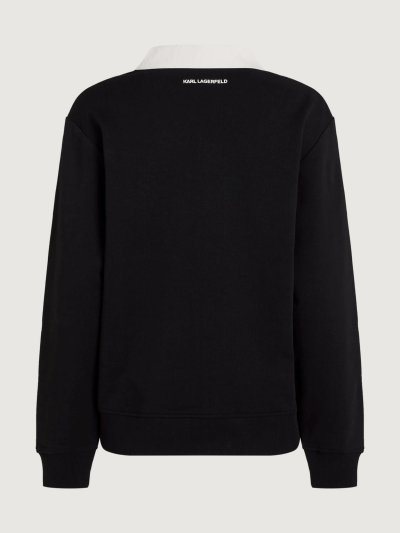 KARL LAGERFELD - IKON FABRIC MIX SWEATSHIRT