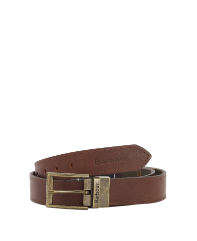 BARBOUR REVERSIBLE TARTAN LEATHER BELT