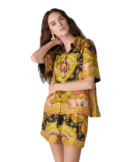 DVF	DELFINE SHORTS	REALTO MEDALLION MED ECRU