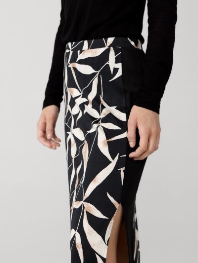 DVF ISADORA SKIRT BAY LEAF BLACK AND BLACK