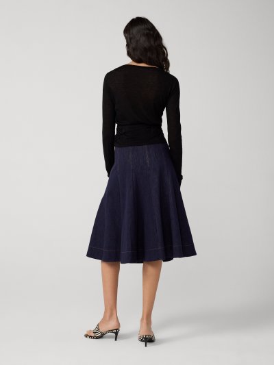 DVF BALLERINA WRAP TOP BLACK