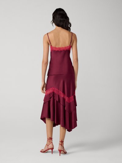 DVF CAMILLE CAMI CHERRY WOOD