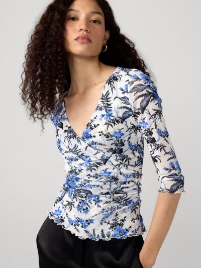 DVF CONSTANCE TOP AVALON WHITE