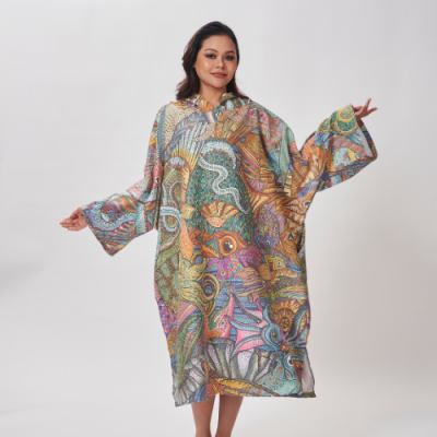 Unisex Modest Poncho SILK Suede Hypoallergenic Comfort