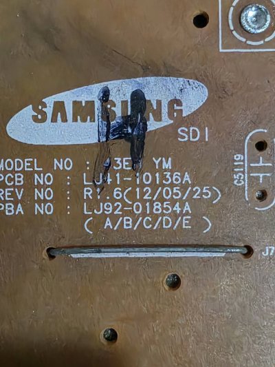 #ซัมซุง Samsung Y-Board/Y-main  รุ่น PS43E450A1R พาร์ท LJ41-10136A ของแท้ ถอดจากเครื่อง