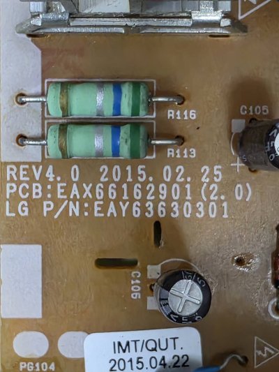Power Supply  LG รุ่น 43LF540T-TB.BTMYLJV 43LX310C-TA.BTMYLJD พาร์ท EAX66162901 (2.0)
