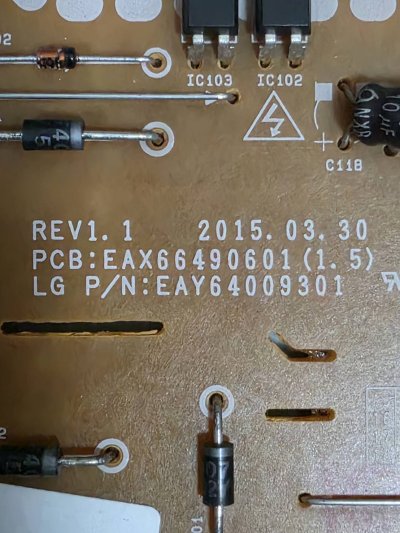 Power Supply   LG รุ่น 55UF6800 พาร์ท EAX66490601 (1.5)