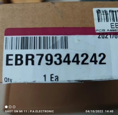 #บอร์ดตู้เย็นLG แอลจี อะไหล่แท้ใหม่บริษัท พาร์ท EBR79344242 ใช้กับรุ่น GN-B372RLCG.APZPLMT :GN-B372RLCG.APZPTMW :GN-B372SLCG.APZPLMT :GN-B372SLCG.APZPTMW #อะไหล่ตู้เย็น