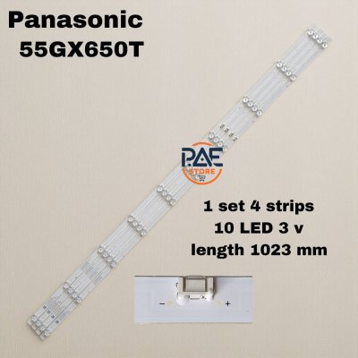 #หลอดเเบล็คไลท์ทีวีพานาโซนิค BACKLIGHT Panasonic รุ่น 55GX650T 1 Set 4 แถว 10 LED 3 V ยาว 1023 mm