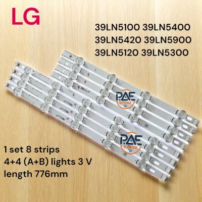# Lg Lg Backlight Tv Led Bulbs Model 39Ln5100/ 39Ln5400/ 39Ln5420/ 39Ln5900/ 39Ln5120/ 39Ln5300 1Set 8 Wires 4+4 (A+B) Led 3 V Length 776 mm
