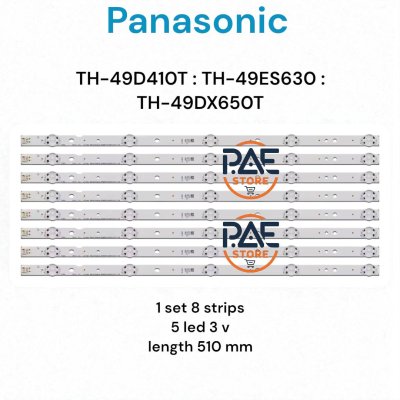 # Panasonic Tv Backlight Bulb Panasonic Backlight Tv Model Th-49D410T/Th-49Es630/ Th-49Dx650T 1 Set 8 Rows 5 Led 3 V Length 510 mm