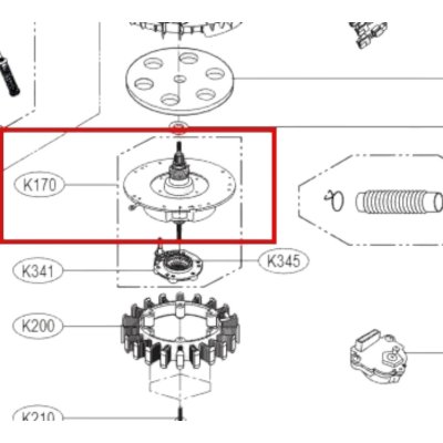 0001678 #Housing Assembly,Clutch Coupling ชุดคลัชเครื่องซักผ้า LG พาร์ท AEN74532611 AEN74532606 AEN74532607 AEN74532609 AEN74532613 AEN74532617 AEN74532618 ใช้ได้หลายรุ่น