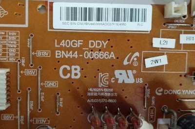 Power Supply SAMSUNG รุ่น UA40EH5000R HG40AA570LR พาร์ท BN44-00666A (บอร์ดทีวี)
