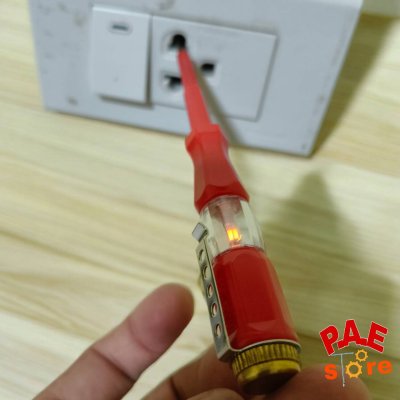 #ไขควงทดสอบแรงดันไฟฟ้า ไขควงวัดไฟ มีไฟ LED 100-500V สำหรับช่างไฟฟ้า Tester