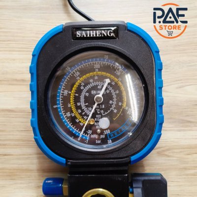 เกจวัดน้ำยาแอร์ Saiheng R32 R410a R22 R134A  รุ่นหัวเดียว ใช้งานดีตัวใหญ่ถึกทน