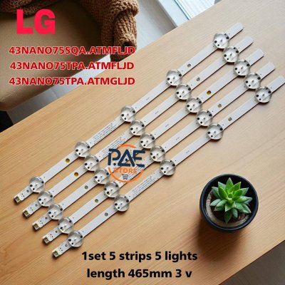 # Lg Lg Backlight Tv Backlight Tube Model 43Nano75Sqa.Atmfljd/ 43Nano75Tpa.Atmfljd/ 43Nano75Tpa.Atmgljd 1Set 5 Wires 5 Led 3 V Length 465 mm