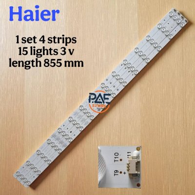 #หลอดเเบล็คไลท์ทีวีไฮเออร์ BACKLIGHT Haier รุ่น 43U5000A 1set 4 เส้น 15 LED 3 V ยาว 855 mm