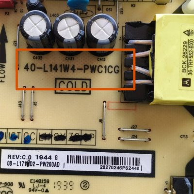 #เพาเวอร์ซัพพลาย Power Board TV TCL พาร์ท 40-L141W4-PWC1CG ใช้กับรุ่น LED55S3820 : 65P8 อะไหล่ใหม่ของแท้