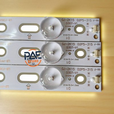 #หลอดเเบล็คไลท์ทีวีแอลจี BACKLIGHT LG รุ่น 32LH500D : 32LJ550D : 32LV300C 1set 3 เส้น 7 LED 3 V ยาว 613 mm