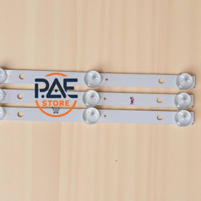 #หลอดเเบล็คไลท์ทีวีฟิลลิป BACKLIGHT Philips รุ่น 32PHA4100S/67 : 32PHT5210S/98 : 32PHT5200S/67 PROVISION LT-32U5  1set 3 เส้น 8 LED 3 V ยาว 618 mm