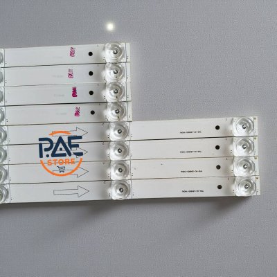 0001681 #หลอดแบล็คไลท์ทีวีทีซีแอล BlackLights TCL รุ่น 49S3820 : 49P2US : 49D2900 : 49D2930 : 49HR300 : 49HR330 : 49S62 : 49P3CS 1 ชุด 4 แถว 4+5 led 6V ยาว 360+470 mm