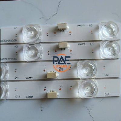 0001712 #หลอดแบล็คไลท์ทีวีทีซีแอล Backlight TV TCL รุ่น 50C635 1set 4 แถว 2A+2B 8/14 LED 3V ยาว 480+970mm