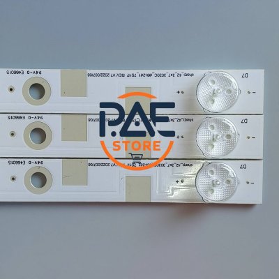 0001716 #หลอดแบล็คไลท์ทีวีชาร์ป Backlight TV Sharp รุ่น 2T-C42BD1X : 2T-C42BB1M : 2T-C42BG1X 1set 3 แถว 7 LED 3V ยาว 790 mm