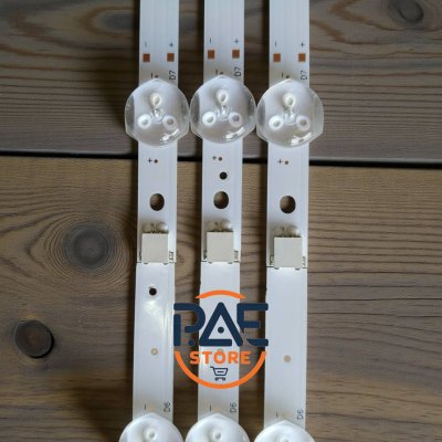 0001777 #หลอดแบล็คไลท์ทีวี Backlight TV Sharp รุ่น 4T-C55EK2X Aconatic รุ่น 55US500AN 1set 3 แถว 12 LED 3V ยาว 1080mm