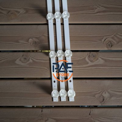 0001777 #หลอดแบล็คไลท์ทีวี Backlight TV Sharp รุ่น 4T-C55EK2X Aconatic รุ่น 55US500AN 1set 3 แถว 12 LED 3V ยาว 1080mm