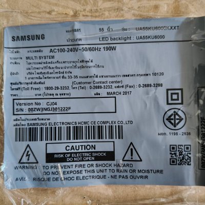 #Samsung เมนบอร์ด ​[ของแท้/จอโค้ง] พาร์ท BN94-10790G (BN41-02528A) ใช้กับรุ่น UA55KU6500