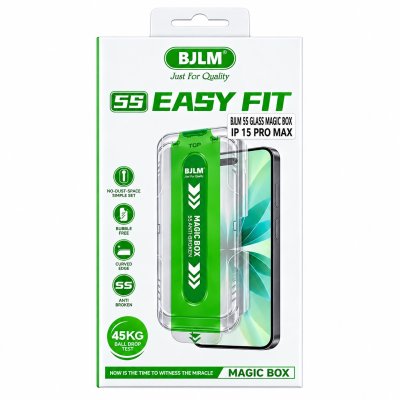 #BJLM 3D Magic Box Tempered Glass Screen Protector for iPhone 15 Pro Max and 16 Pro Max