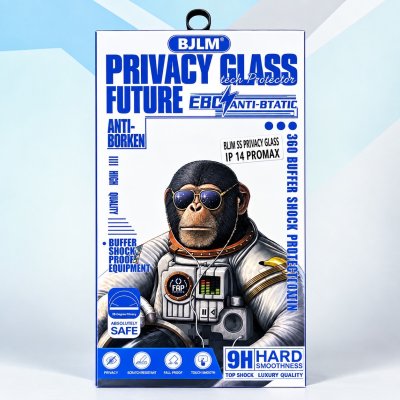 #ฟิล์มกระจกกันมองรอบทิศทาง BJLM Privacy 9H 360° สำหรับ IP 13 /13 Pro,14 Pro Max,15 Pro Max,16 Pro Max