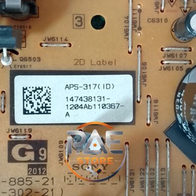#โซนี่ Sony TV Power Supply Board Part 1-885-885-21 (APS-317) for Model KLV-32BX35A - Genuine Pulled Part