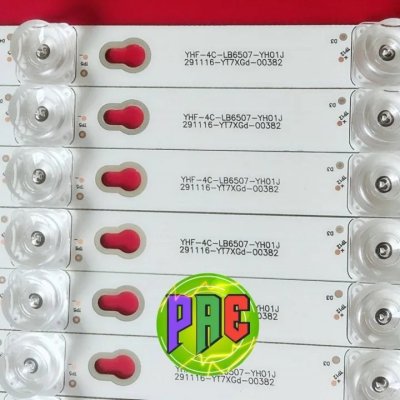 #หลอดแบ็คไลท์ TCL ทีซีแอล รุ่น 65E7800 1 set 12 แถว 7 LED 6 V ยาว 630 mm