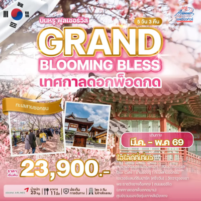 KR25 ทัวร์เกาหลี เทศกาลดอกพ็อดกด บินหรู 5 วัน 3 คืน (OZ)