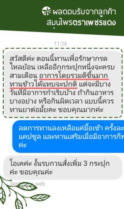 [ยาขับลม] ผลตอบรับจากผู้ใช้งาน