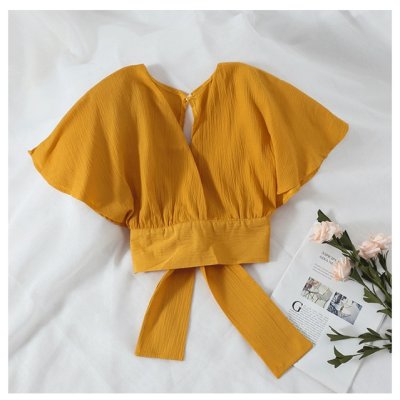 เสื้อครอปโบว์ใส่สบายมัดตามขนาดได้เลย ภาพจริงภาพสุดท้ายจ้า