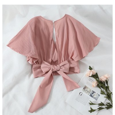 เสื้อครอปโบว์ใส่สบายมัดตามขนาดได้เลย ภาพจริงภาพสุดท้ายจ้า