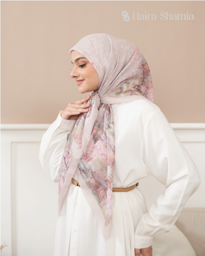 Haira Shamia Kyoto series - Milk Tea Hijab Scarf