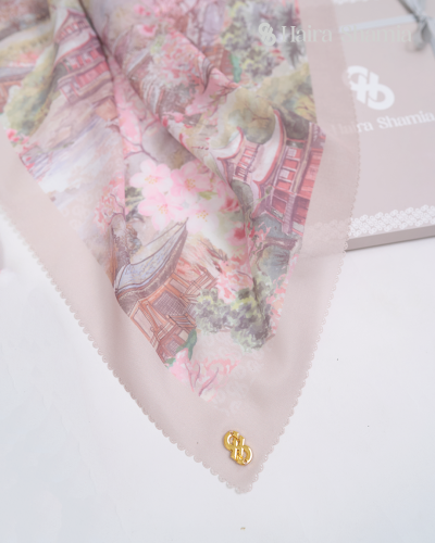 Haira Shamia Kyoto series - Milk Tea Hijab Scarf