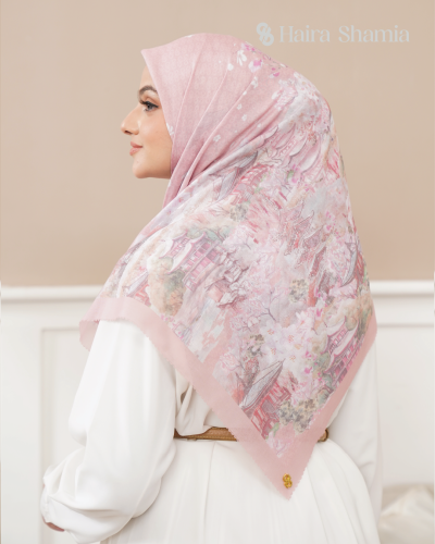 Haira Shamia Kyoto series - Pink Blush Hijab Scarf